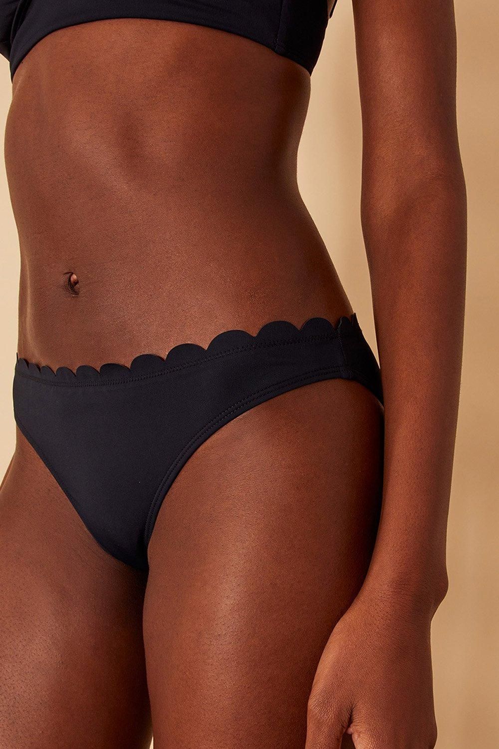 Accessorize Scallop Trim Bikini Bottoms