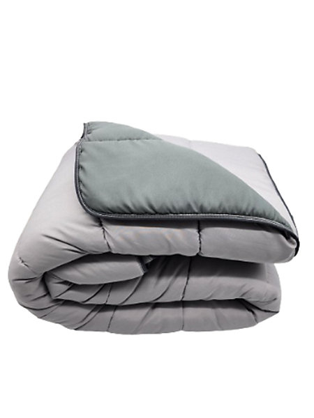 Couette Tempérée Gris Foncé/gris Clair - 2 Personnes 240 x 260 - 20728