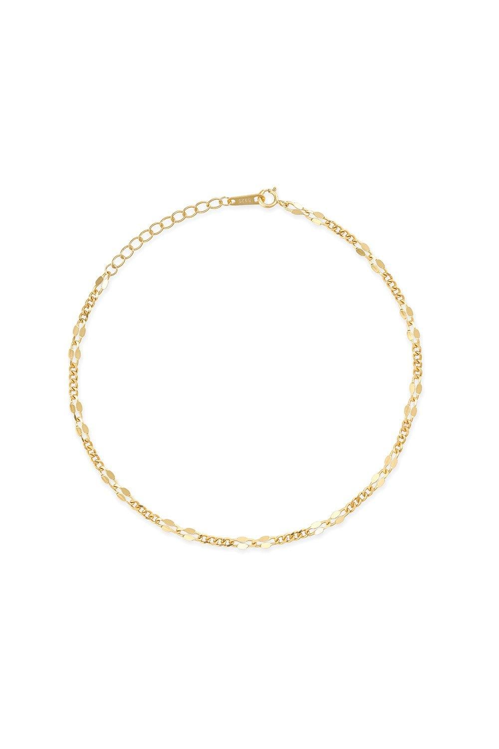 Elk & Bloom Delicate 18K Gold Chain Anklet
