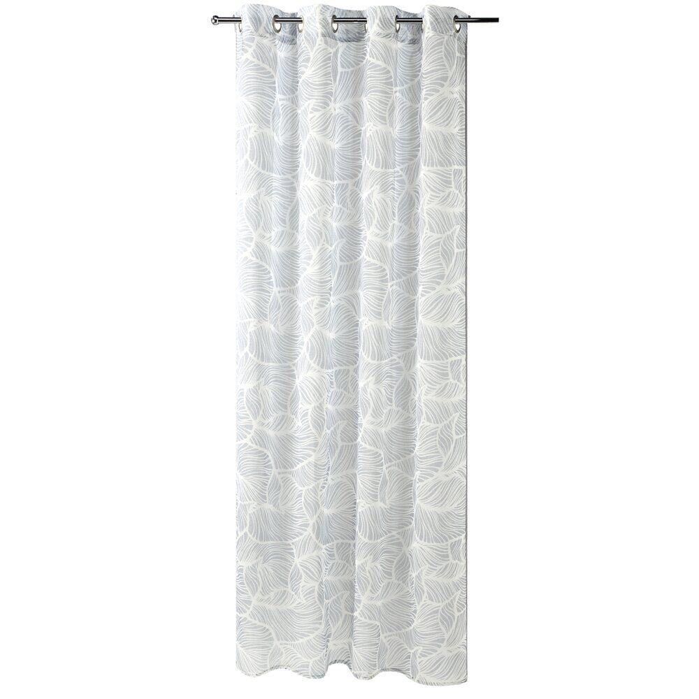 Voilage motif imprimé 140x240cm avec anneaux (2 modèles)