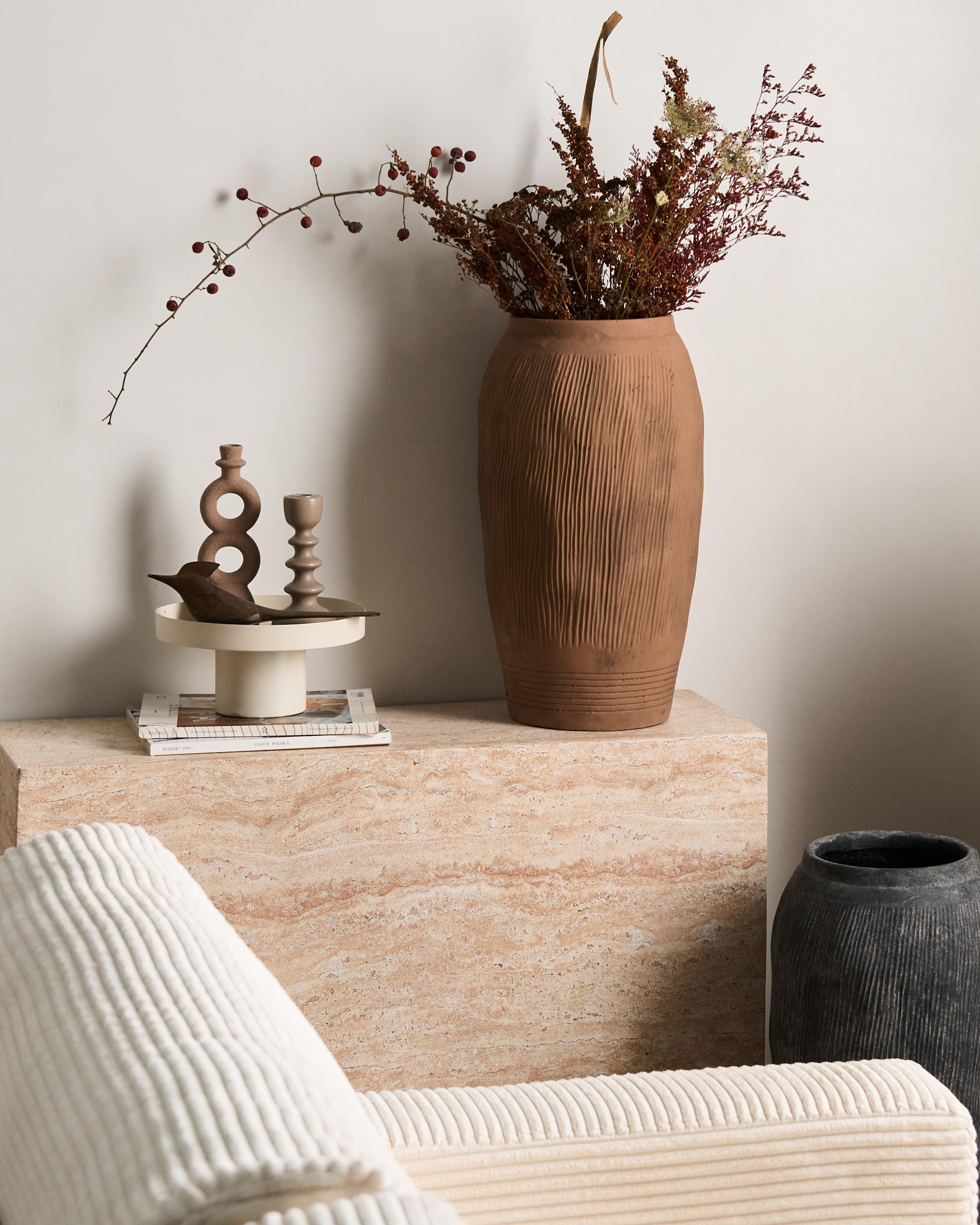 Flower Vase TRIKALA 50 cm Light Brown