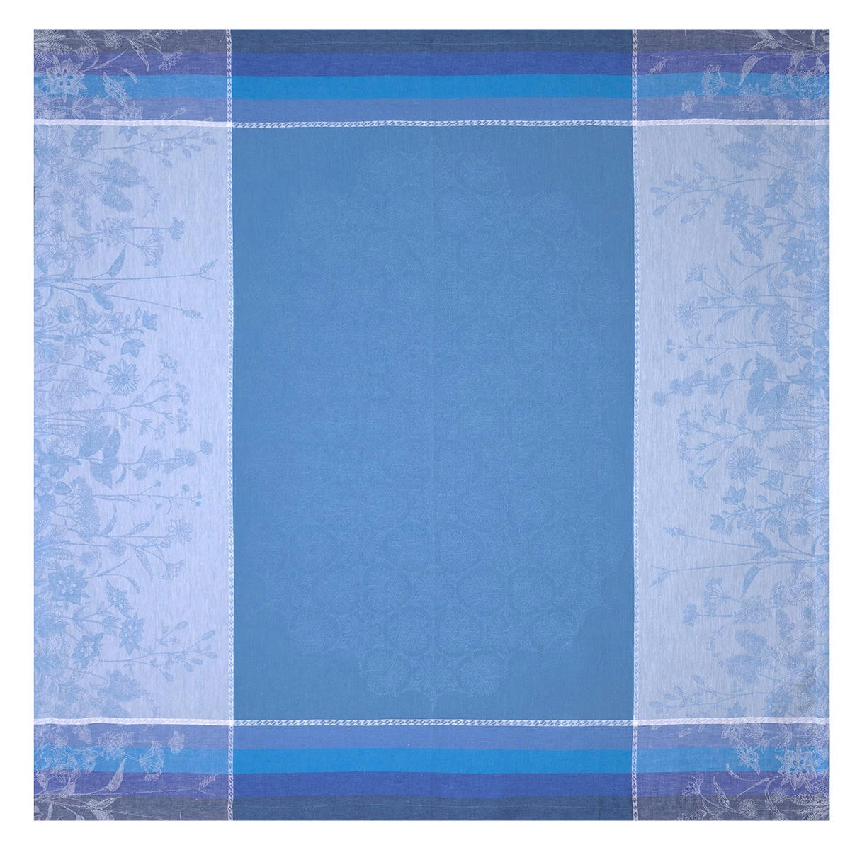 INSTANT BUCOLIQUE - Nappe en lin bleuet 120 x 120