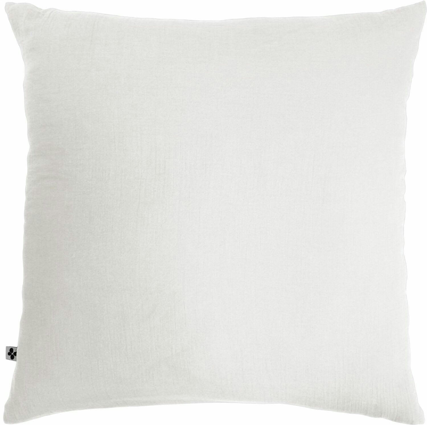 BLANC - Taie d'oreiller gaze de coton blanc 60x60 cm