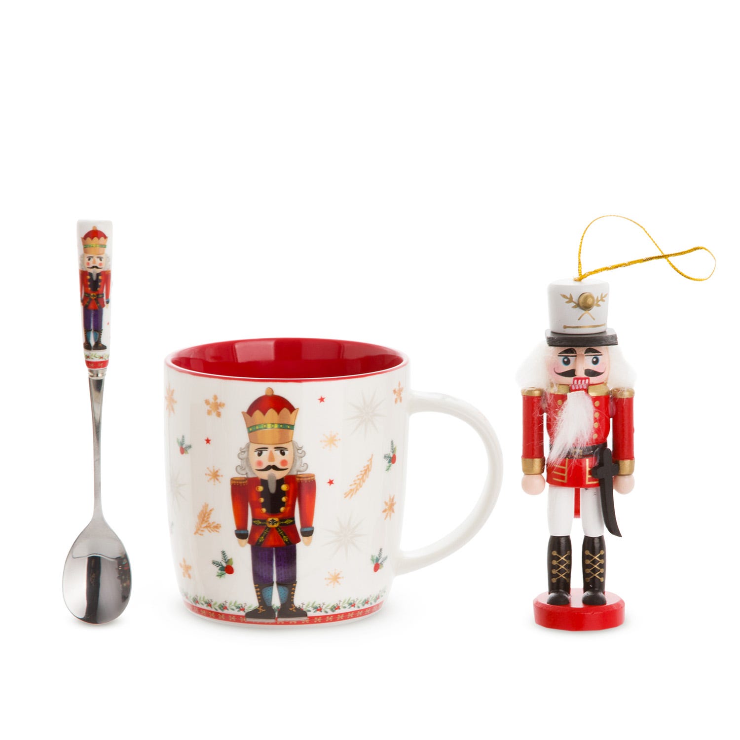 Set tazza, cucchiaino e Schiaccianoci soldato rosso
