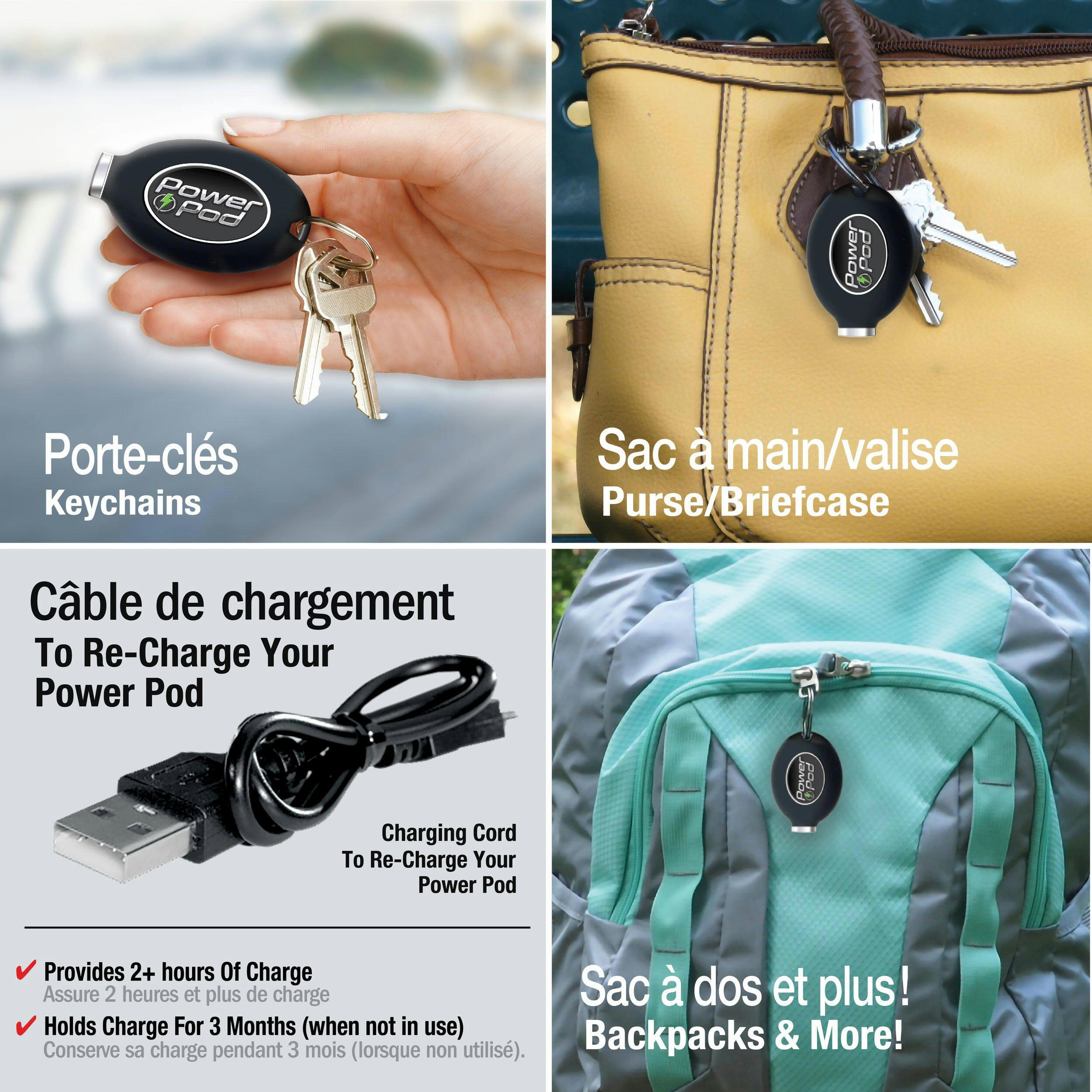 As Seen On TV Power Pod Charging Key Chain, Apple