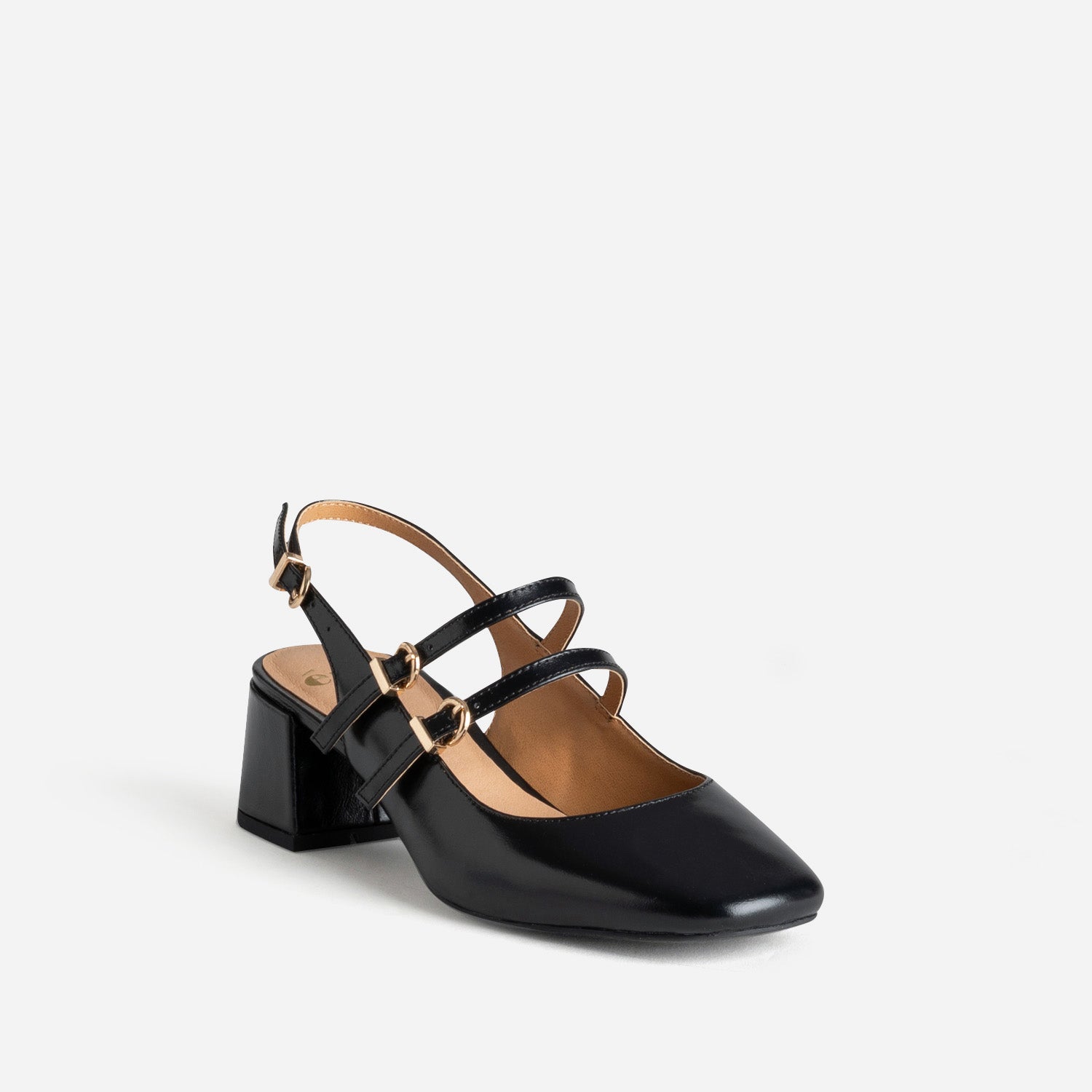 Babies slingback noire cuir