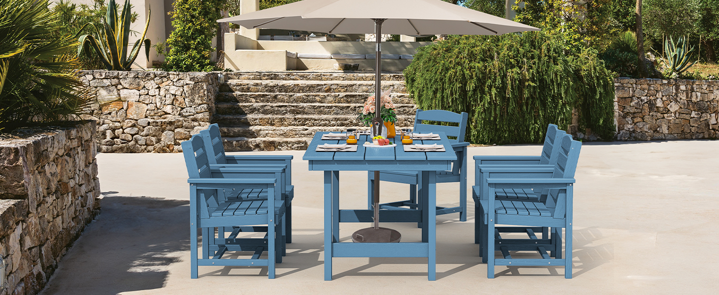 outdoor dining set with umbrella