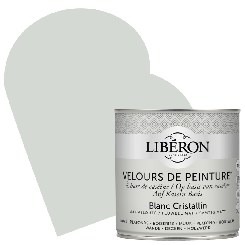 Peinture pour murs Velours de Peinture blanc cristallin mat 0,5 L LIBERON