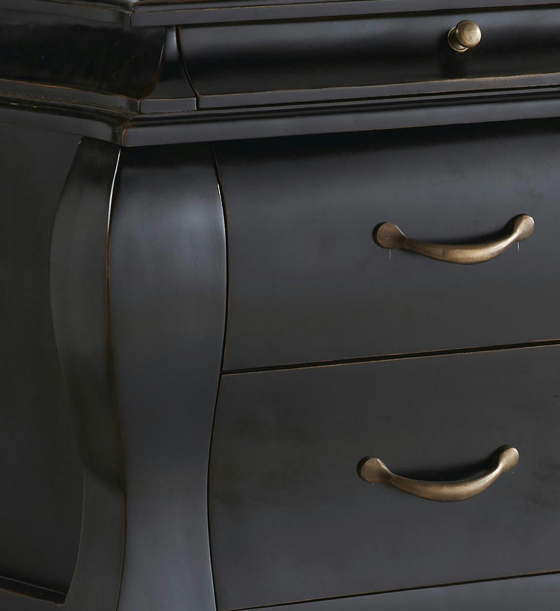 VINTAGE - Commode en bois noir L110