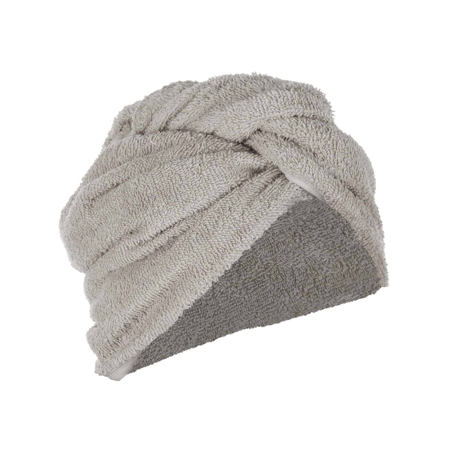 Asciugamano turbante capelli cotone Basik grigio