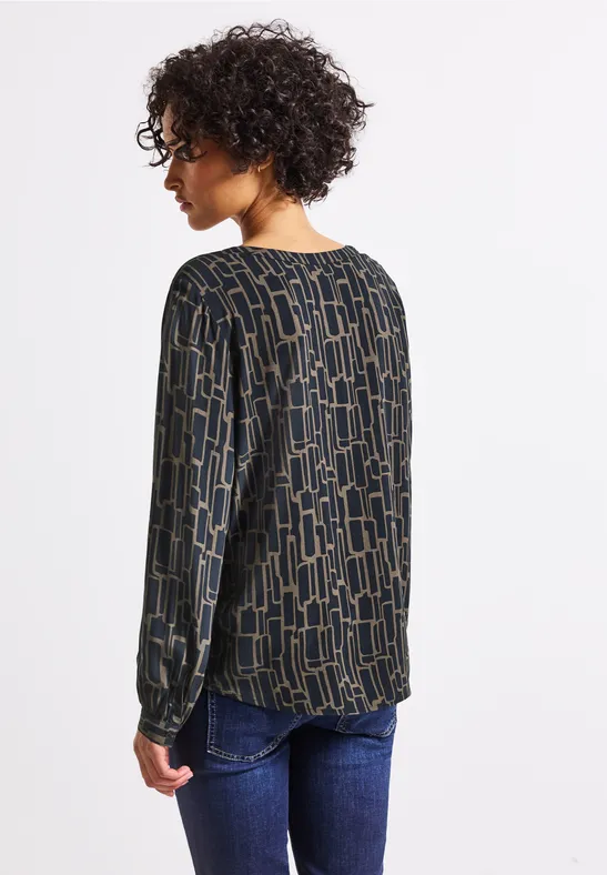 Bluse mit Puzzle Print