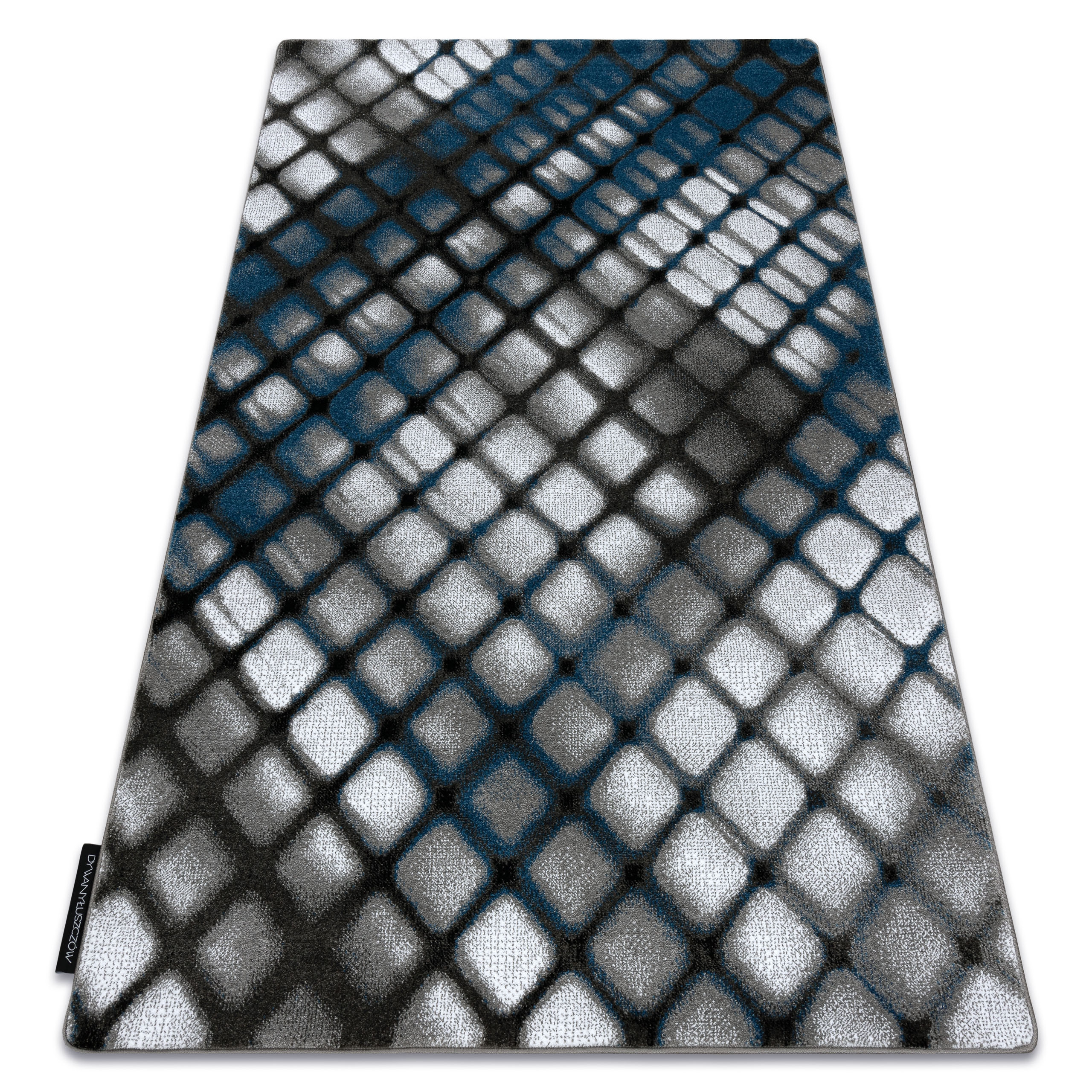 Dywan INTERO REFLEX 3D Kratka niebieski 80x150 cm