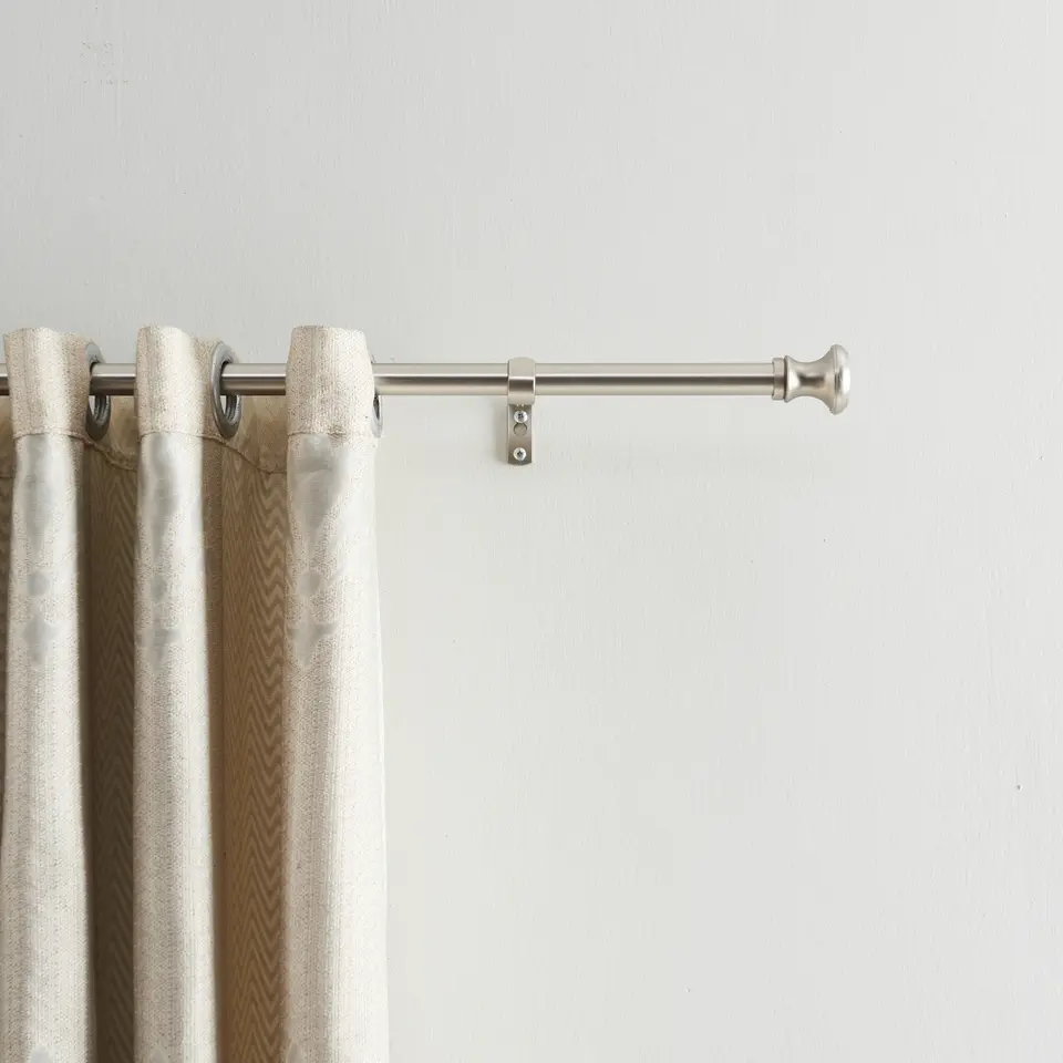 Lange gordijnroede - uitschuifbaar - 250-360 cm - zilvergrijs