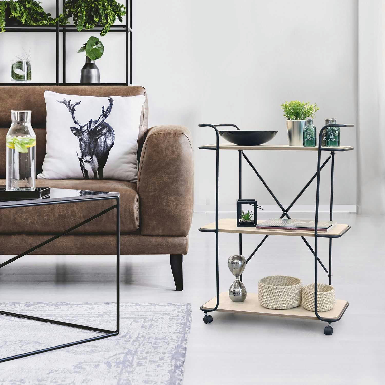 OSCAR - Desserte de cuisine industrielle oscar l. 60 x h. 83 cm noir