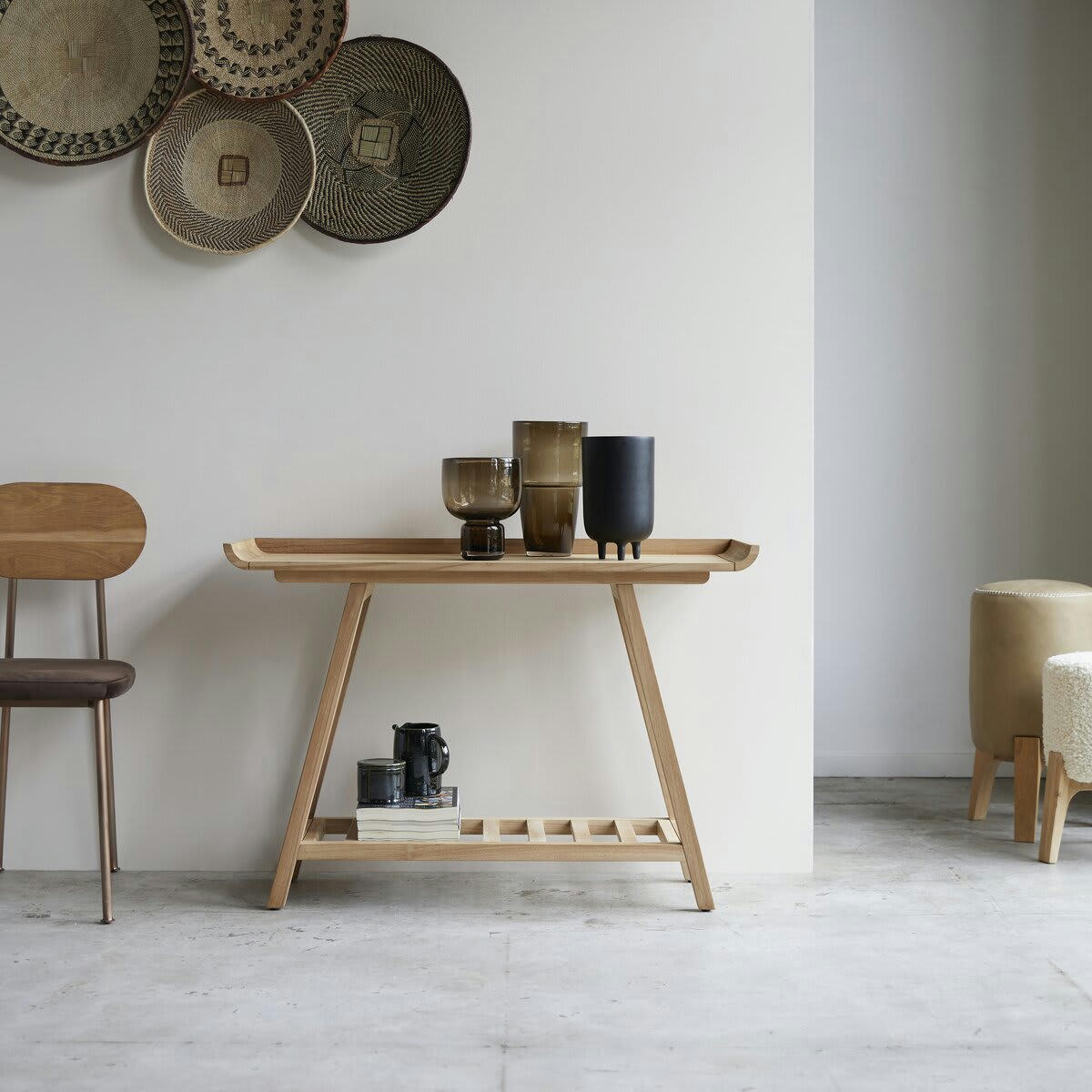 PAMPA - Console haute en teck massif