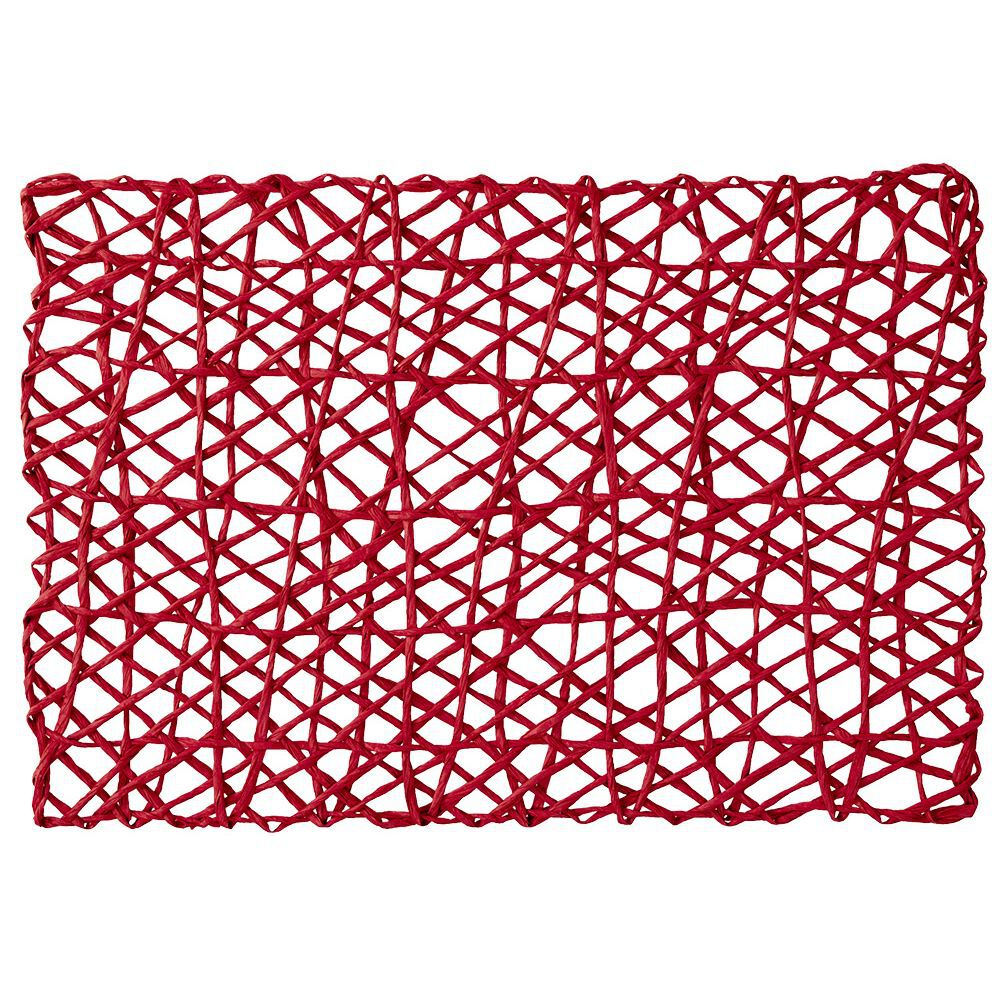 Set de table rectangulaire filaire rouge