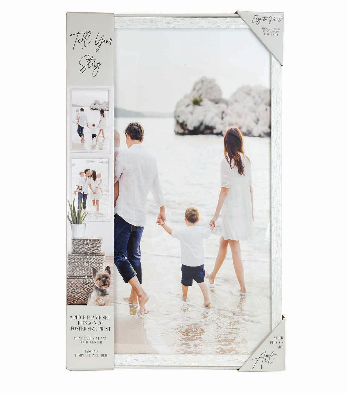 Enchante White Plastic 20 x 30 Photo Frames 2pk