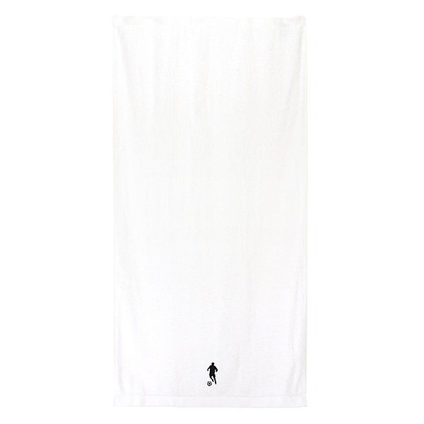 Drap de douche 70x140 cm coton 550g/m2 PURE FOOTBALL Blanc