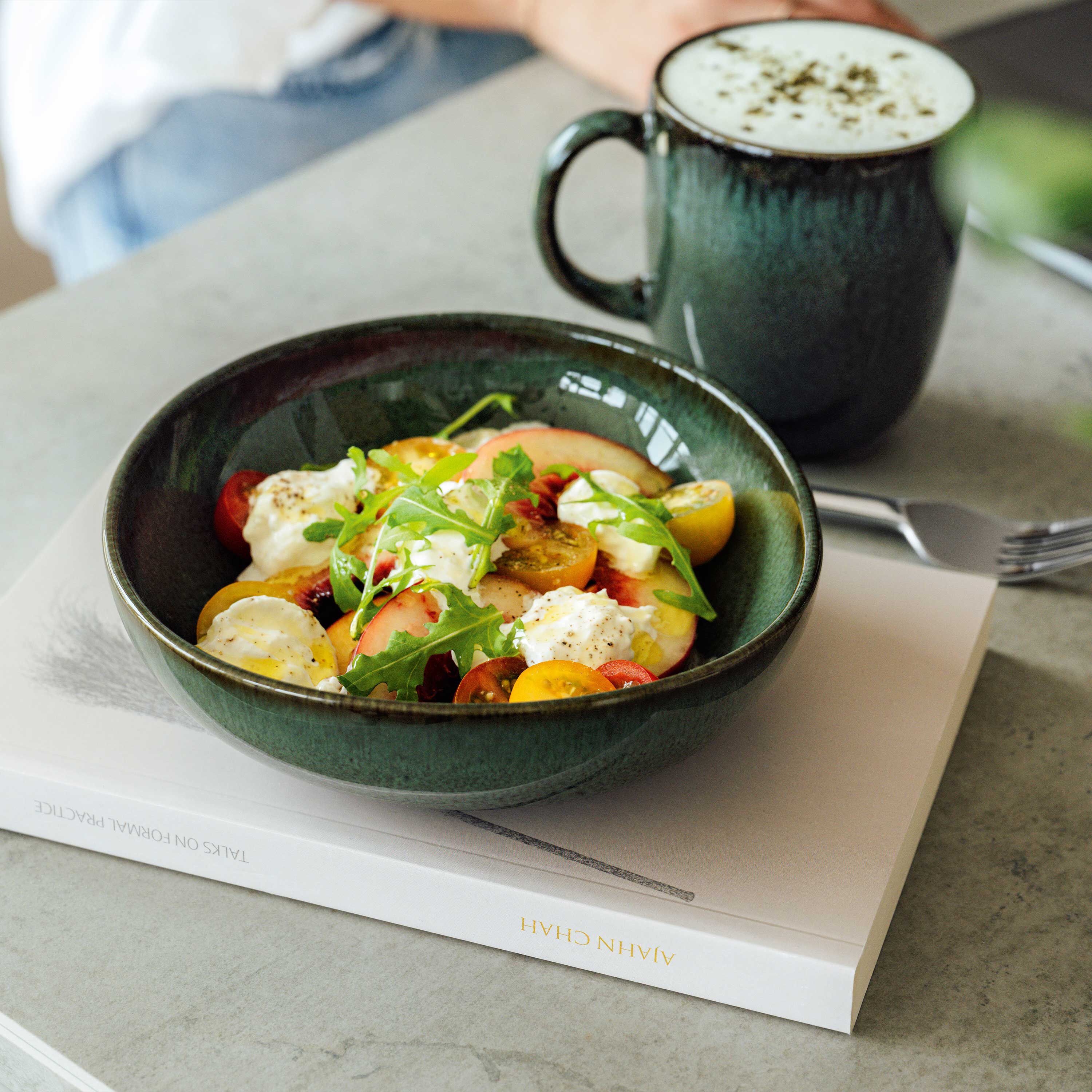 Lave Cereal bowl - Green, 20.3 oz, stoneware