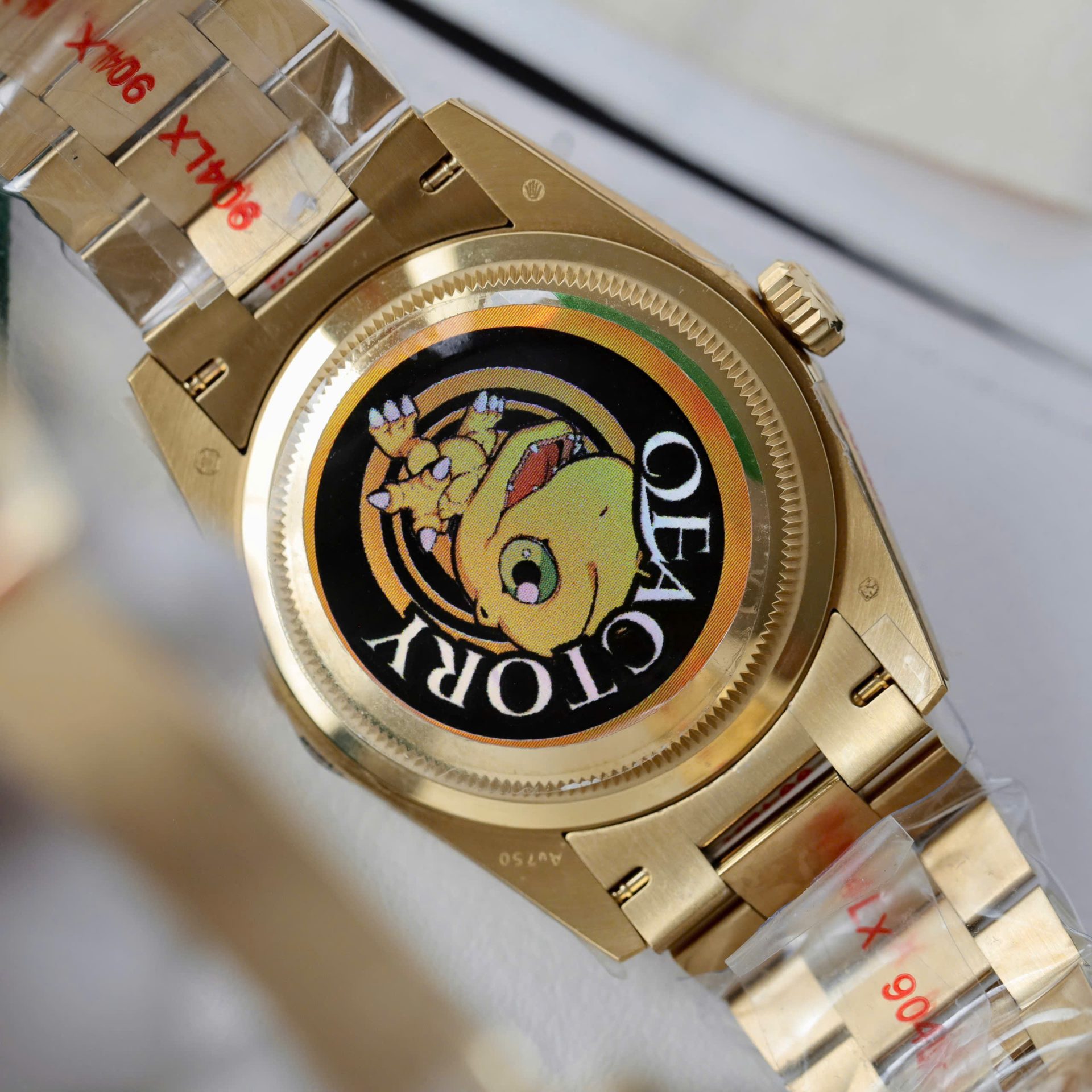 Rolex Day-Date YG Plated MOP Dial CZ Diamonds 36mm Super Clone