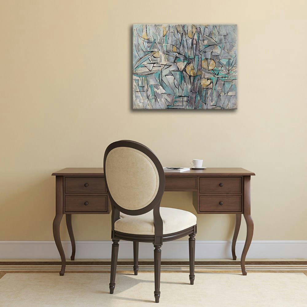 - Tableau impression sur toile composition X Piet Mondrian 50x60cm