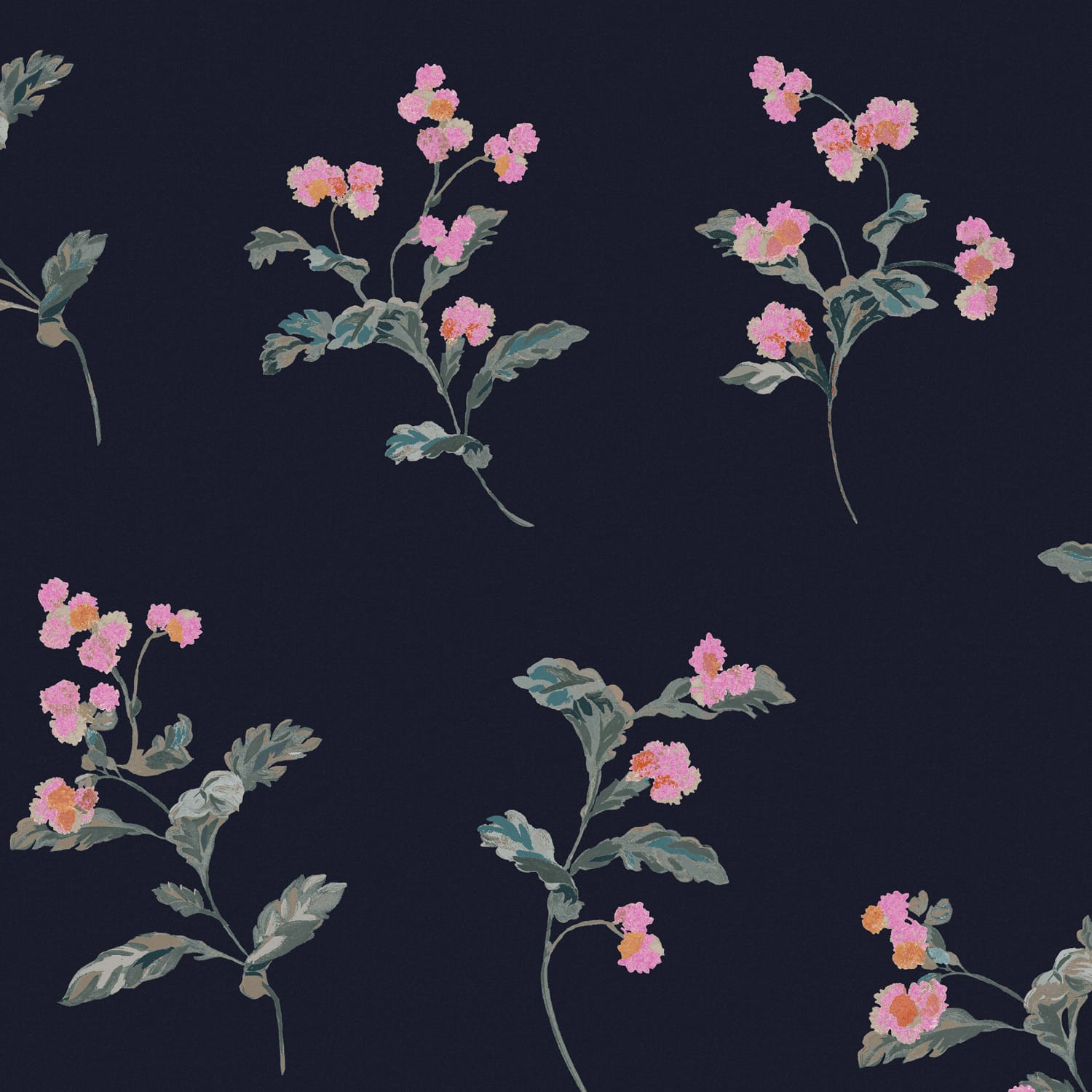 Joules Vliesbehang - Swanton Floral Midnight Navy - 10mx52cm