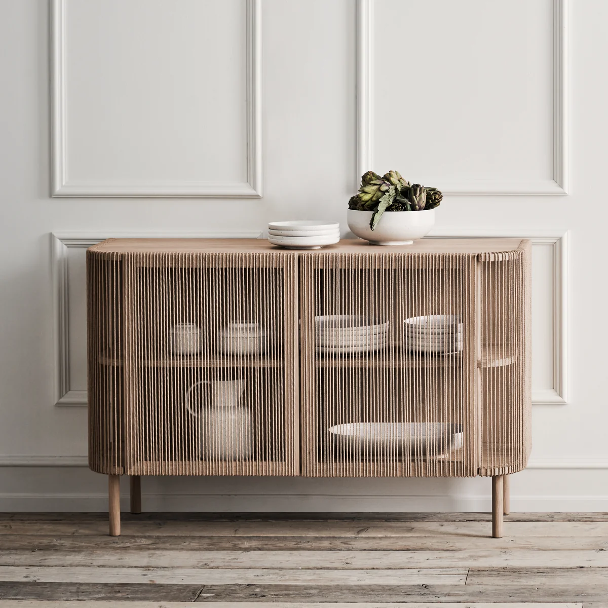 Bolia - Cord Sideboard, nature Cord, Eiche weiß pigmentiert geölt