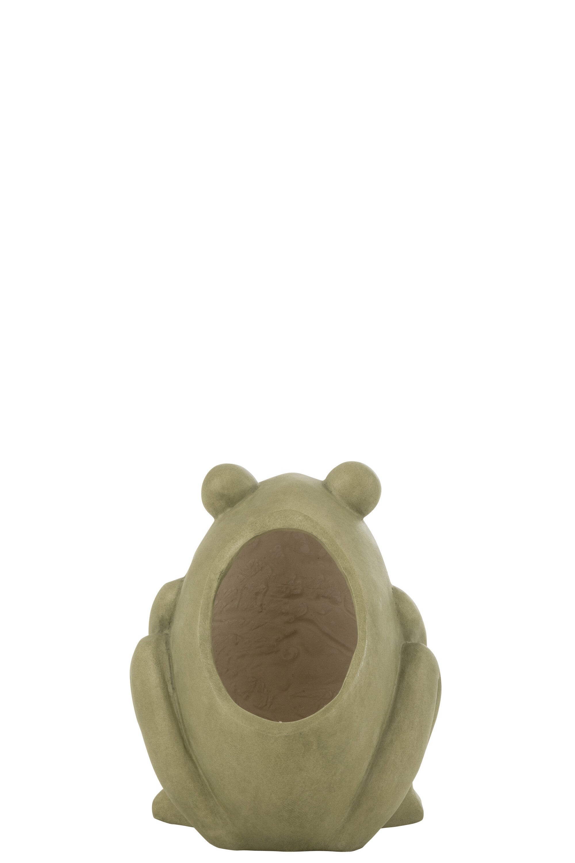 J-Line bloempot Frog - keramiek - groen - small - Ø 21 cm