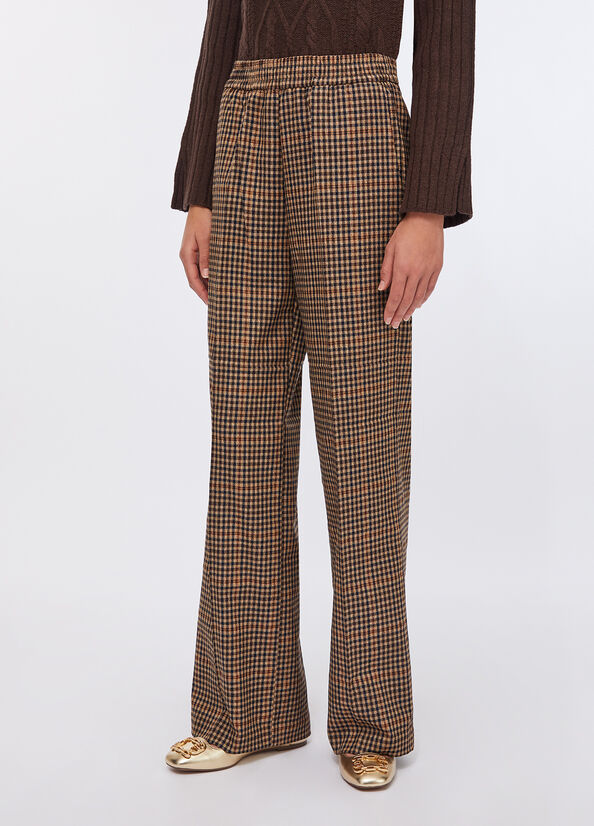 Pantaloni flare a quadretti