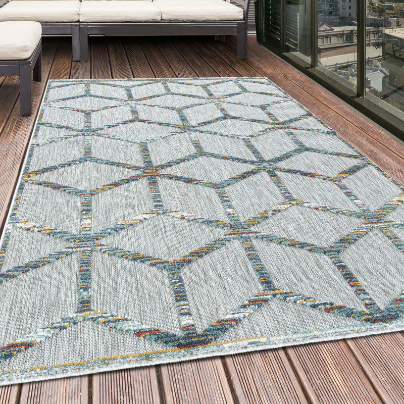 BALI - Tapis extérieur à relief ubud multi 140x200cm