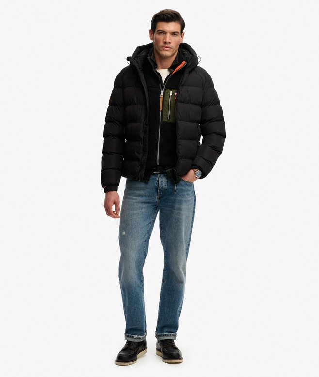 Hooded Sports Puffer Jacket