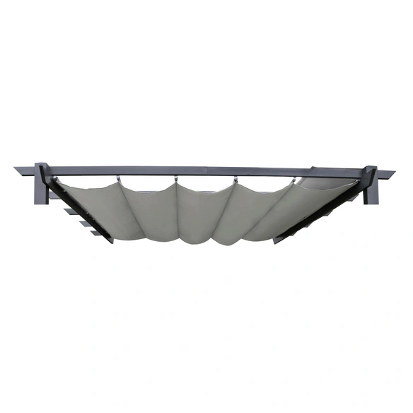 Ersatzdach, BxL: 339 x 263 cm, für Pergola Pavillon (BxT: 4 x 3 m), Polyester, hellgrau