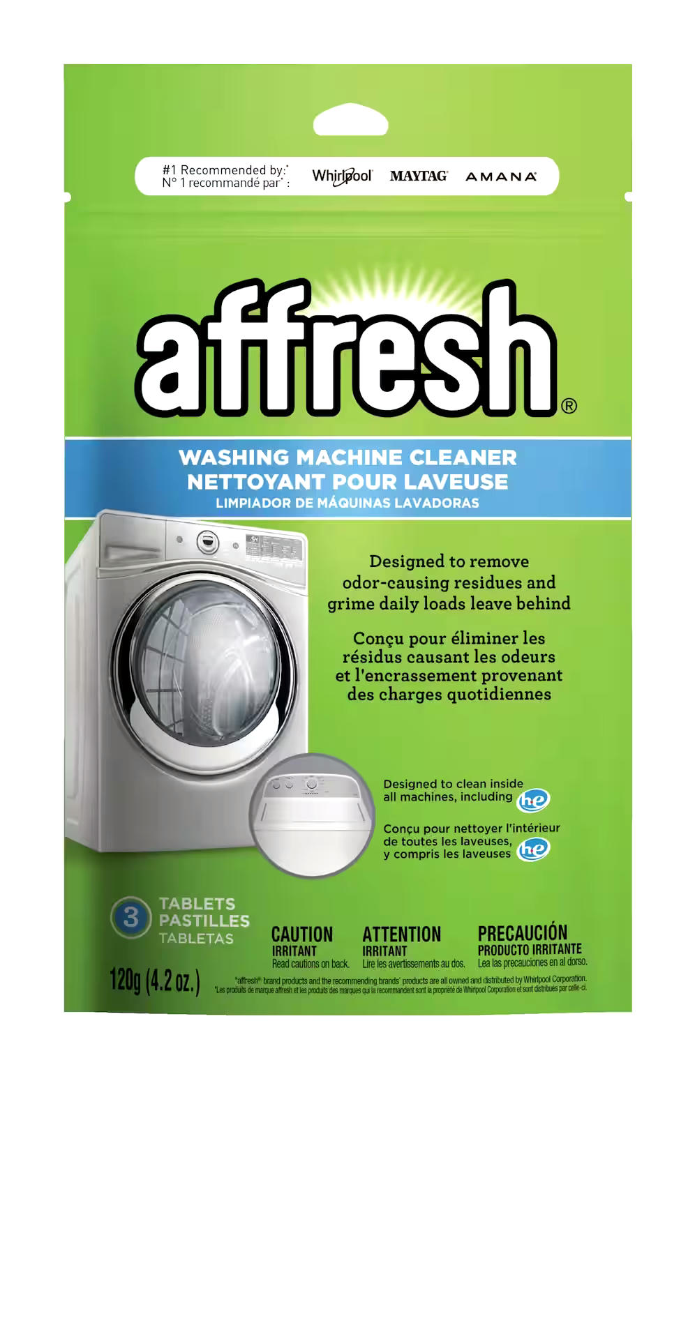 Affresh Washing Machine Cleaner Tabs, Fresh Scent, 120-g, 3-pk
