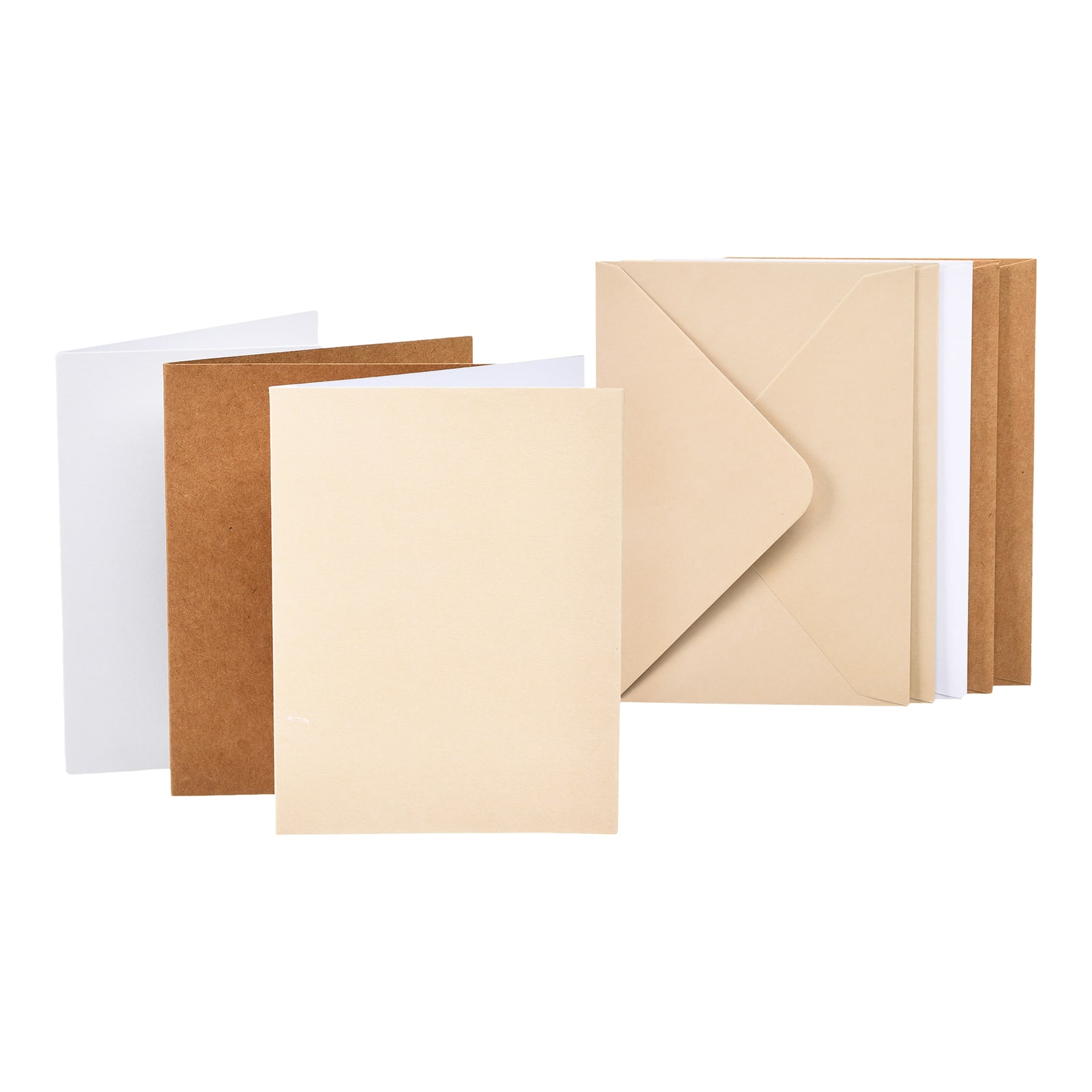 Klappkarten-Set Beige,L 175 x B 110 mm, 6 -tlg.