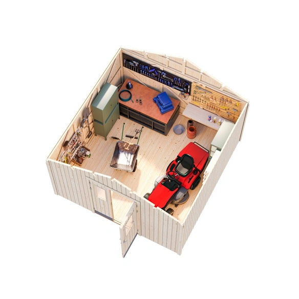 Gerätehaus »Lucas«, Aufstellmaße BxTxH: 392 x 404 x 259 cm, lackiert, Holz