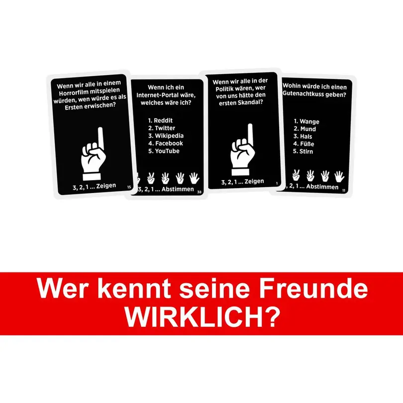 Party-Spiel Set bestehend aus verschiedenen Artikeln Party & Quiz