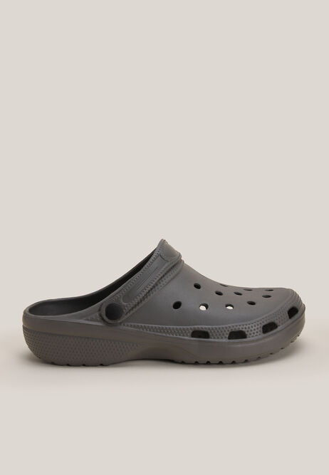 Mens Grey Plain Clog Sandals