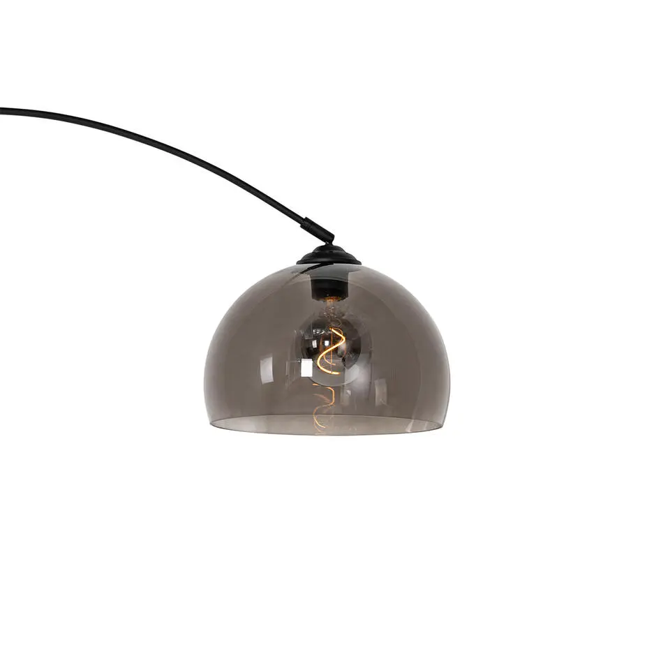 Qazqa booglamp arc zwart e27