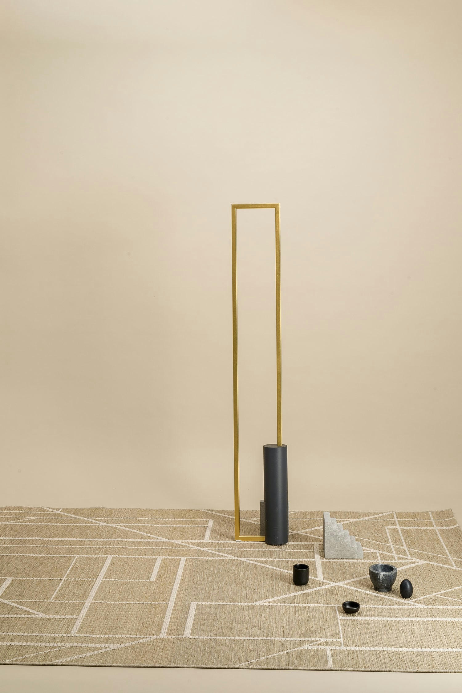 TEMPO - Tapis intérieur et extérieur style japandi beige 191x290, OEKO-TEX®