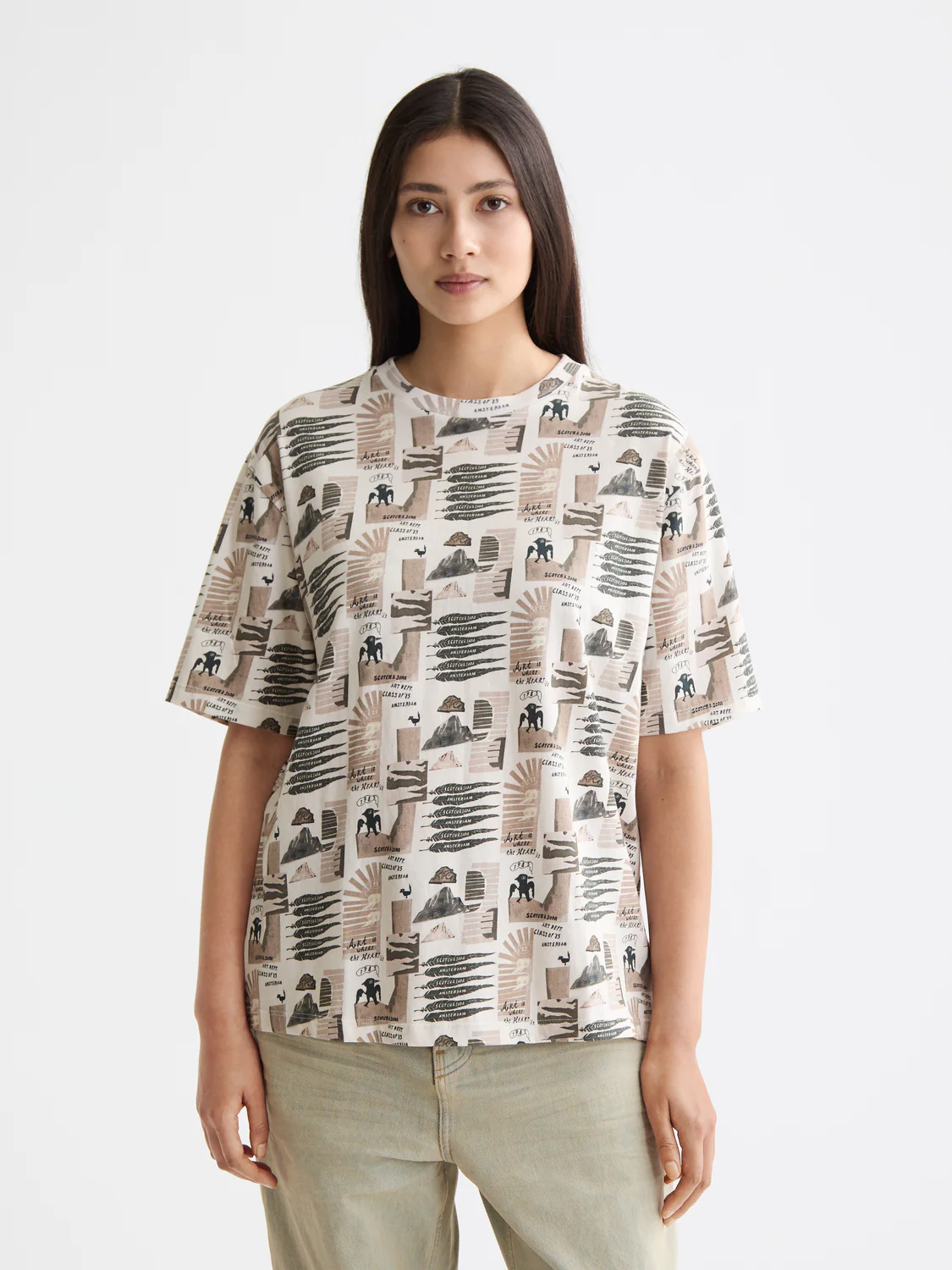 All Over Printed Loose Fit T-Shirt