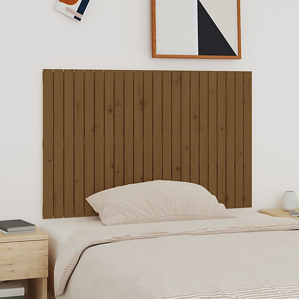 824921 vidaXL Tête de lit murale Marron miel 140x3x90 cm Bois massif de pin