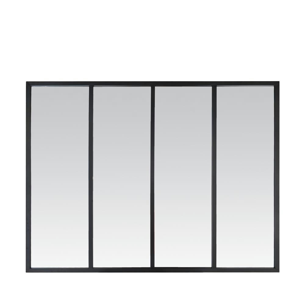 FRANK - Miroir atelier verrière 90x120 noir