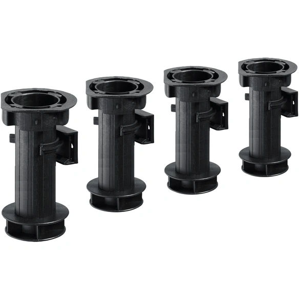 Sockelverstellfuß-Set, Ø: 25 mm, schwarz