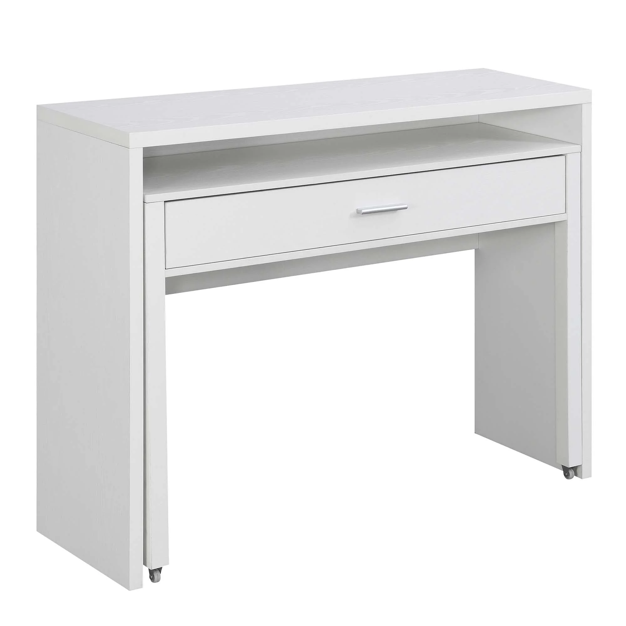 Convenience Concepts Newport JB Console/Sliding Desk with Drawer and Riser