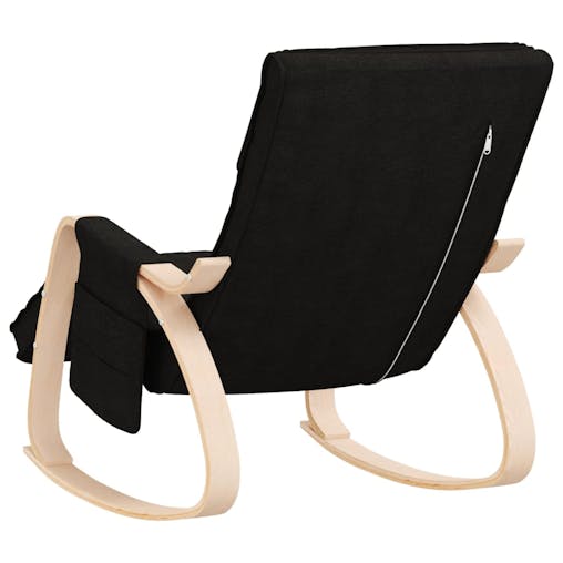 NNEVL Rocking Chair Black Fabric