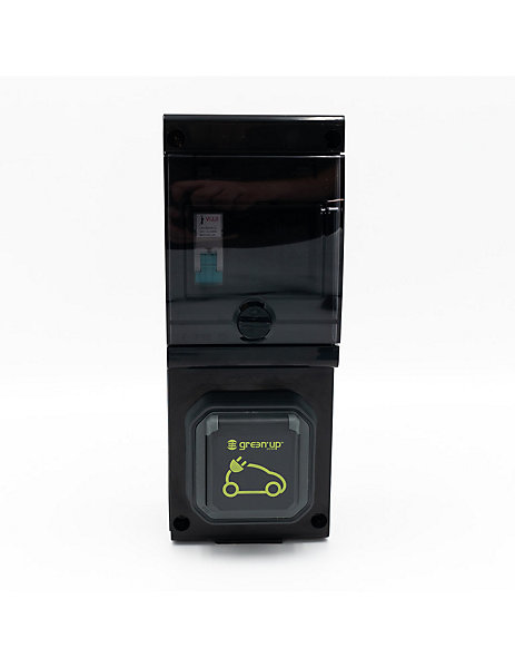 Borne De Recharge équipée D'une Prise Green'up Complète Avec Protections