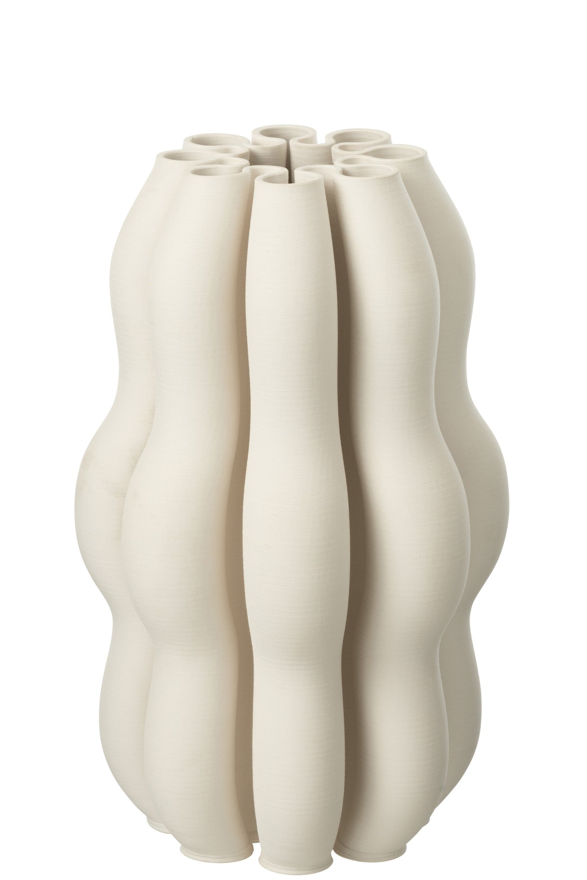 J-Line vaas Naos - keramiek - beige - large - 40 cm hoog