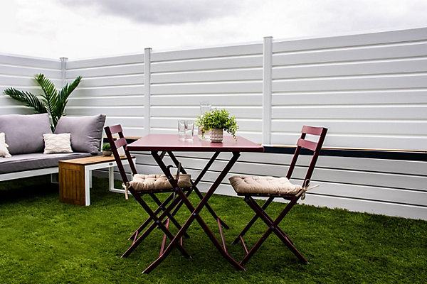 Kit clôture CLOSEA pvc blanc ral 9010 LG: 2M x HT: 0M97