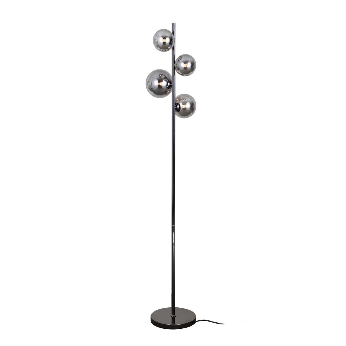 Lampa podłogowa czarna dymiona CANELLO 4xG9x20W wym:160x31x31cm Italux