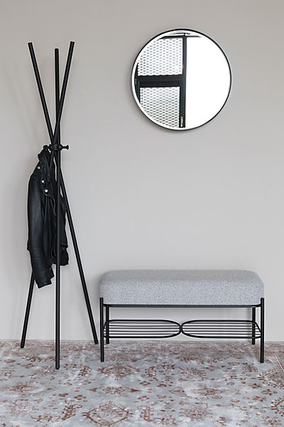 Banc, Banc Milou en tissu gris, BOITE A DESIGN